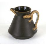 A Victorian Worcester jug with dragon form handle, 14cms (5.5ins) high.