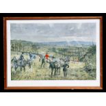 Lionel Edwards (British 1878-1966) - A Hunt Gathering - coloured print, signed in pencil to the