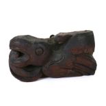 A Native American style oak carving in the form of a stylised eagle. 28cm (11 ins) wideCondition