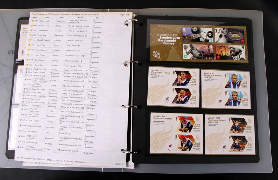 A collection of commemorative First Class stamps for the 2012 London Olympics, in a presentation - Image 2 of 9