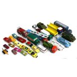 A quantity of Dinky and Matchbox diecast vehicles to include a Castrol lorry and a Spectrum