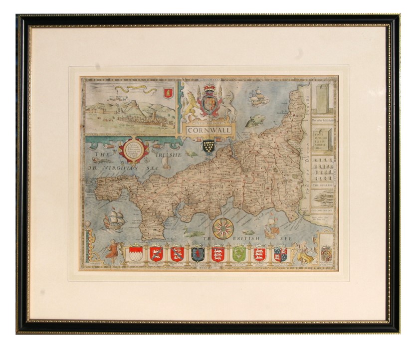 Robert Morden - Somersetshire, Part of Devonshire and Dorsetshire - a hand tinted map; together with - Image 3 of 4