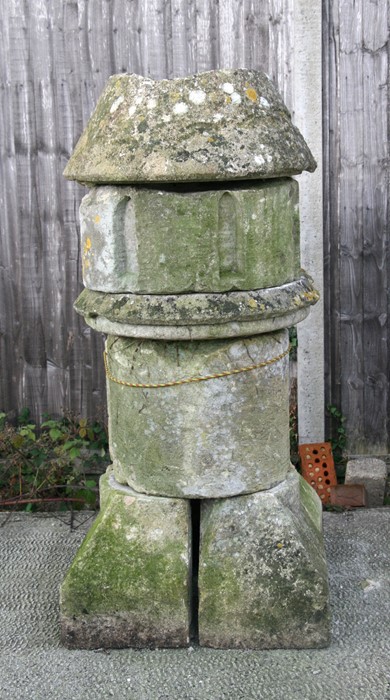 A sectional stone column, possibly from a church, 122cms (48ins) high.