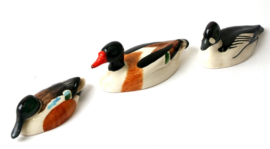 Three Beswick Peter Scott approved birds comprising shell duck, golden eye and shoveller (3).