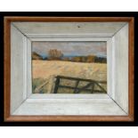 Diana Lowe (British 1911-1975) - View From Rose Hill - oil on panel, label to verso, framed, 22 by