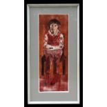 Felix Gluck (1923-1981) - A Young Boy Seated on a Chair - limited edition screen print 4/150, signed