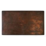 An early 19th century Weald of Kent Bank One Pound note copper printing plate. 20cm (8 ins)