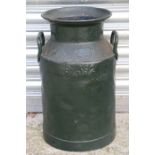 A painted Milk Churn 46cms (18ins) high by 28cms (11ins) diameter at the base. Having GLORIA. 951. 9