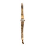 A Rodania ladies 9ct gold wrist watch on 9ct gold bracelet. Total weight including movement 23.8g