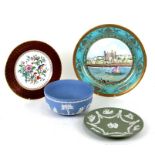 A quantity of assorted ceramics to include a Victorian part-tea service; a Minton cabinet plate; a