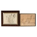 An 18th century map of the north of Scotland engraved by 'J Cary', framed & glazed; together with