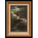 Constance Johnston (New Zealand interest) - River Gorge Landscape - signed lower right, oil on