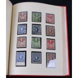 A Great Britain definitive collection of stamps from 1840 - 1951 including six Penny Blacks and over