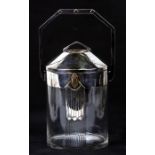 A WMF Art Deco silver plated and glass biscuit barrel, 25cms (9.75ins) high.Condition ReportGood