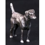 A novelty silver pepper caster in the form of a standing hound, maker's mark for William Comyns &