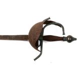 An 18th century style Rapier type sword with steel basket hilt, 115cms (45ins) long.Condition