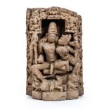 Sandstone Stele Umamaheshvara c.10th century