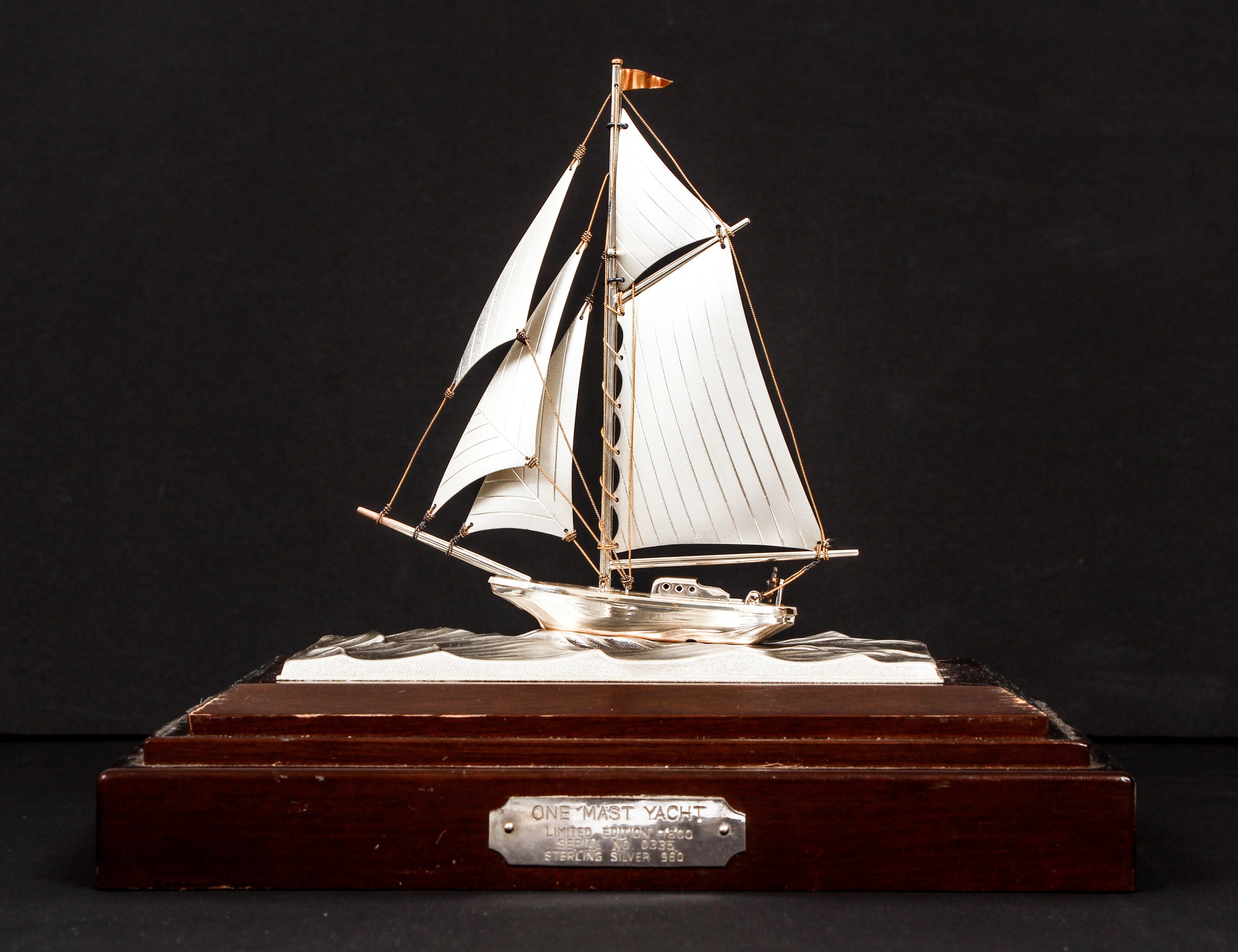 2 Cased sterling miniature Yachts - Image 5 of 9