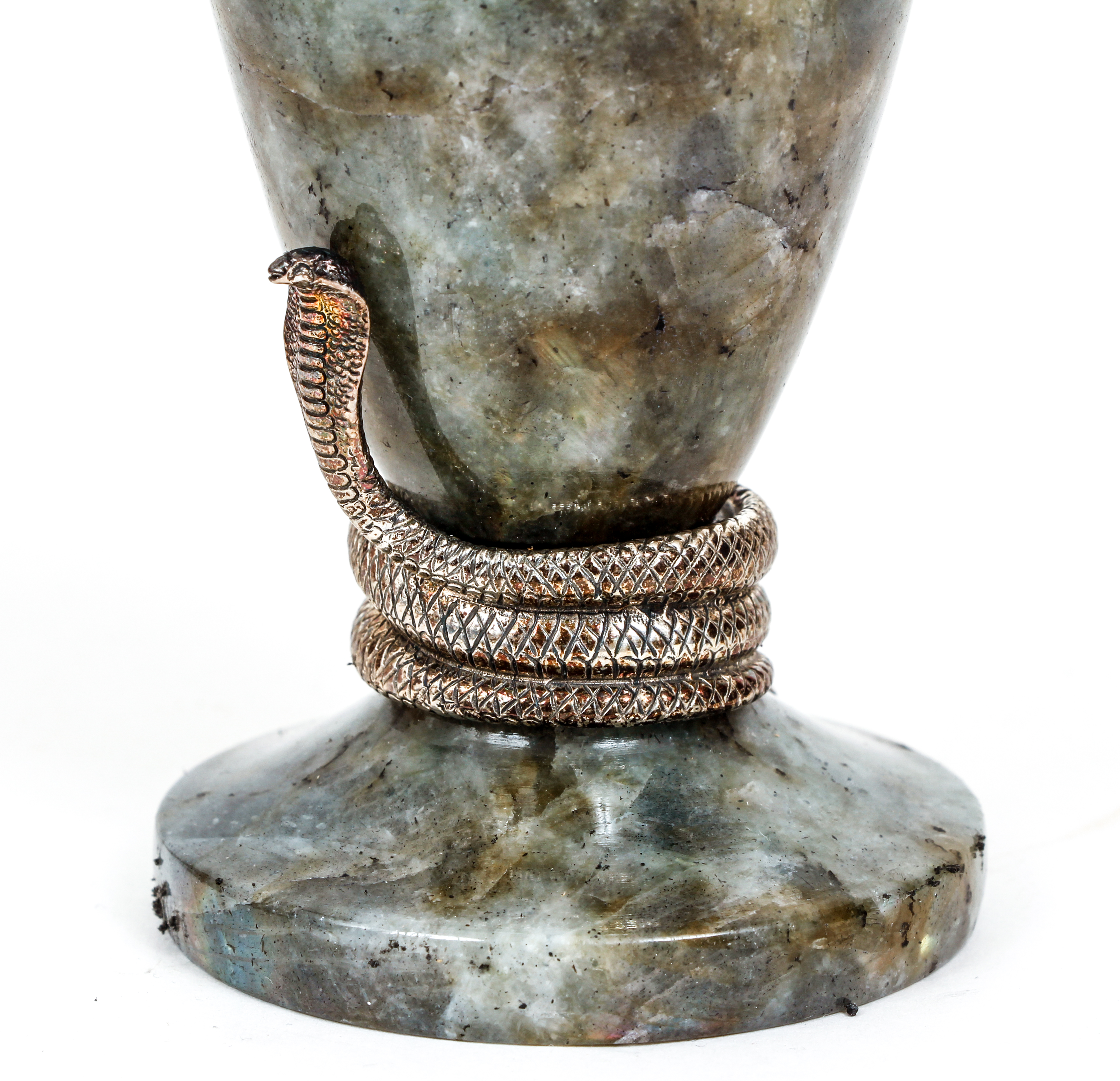 MONTEGRAPPA Luxor Sterling Silver Labradorite Inkwell - Image 4 of 7