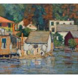 William Arthur Patty oil painting Waterfront