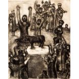 Marc Chagall Adoration of the Golden Calf Etching