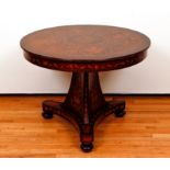 Dutch marquetry round console table