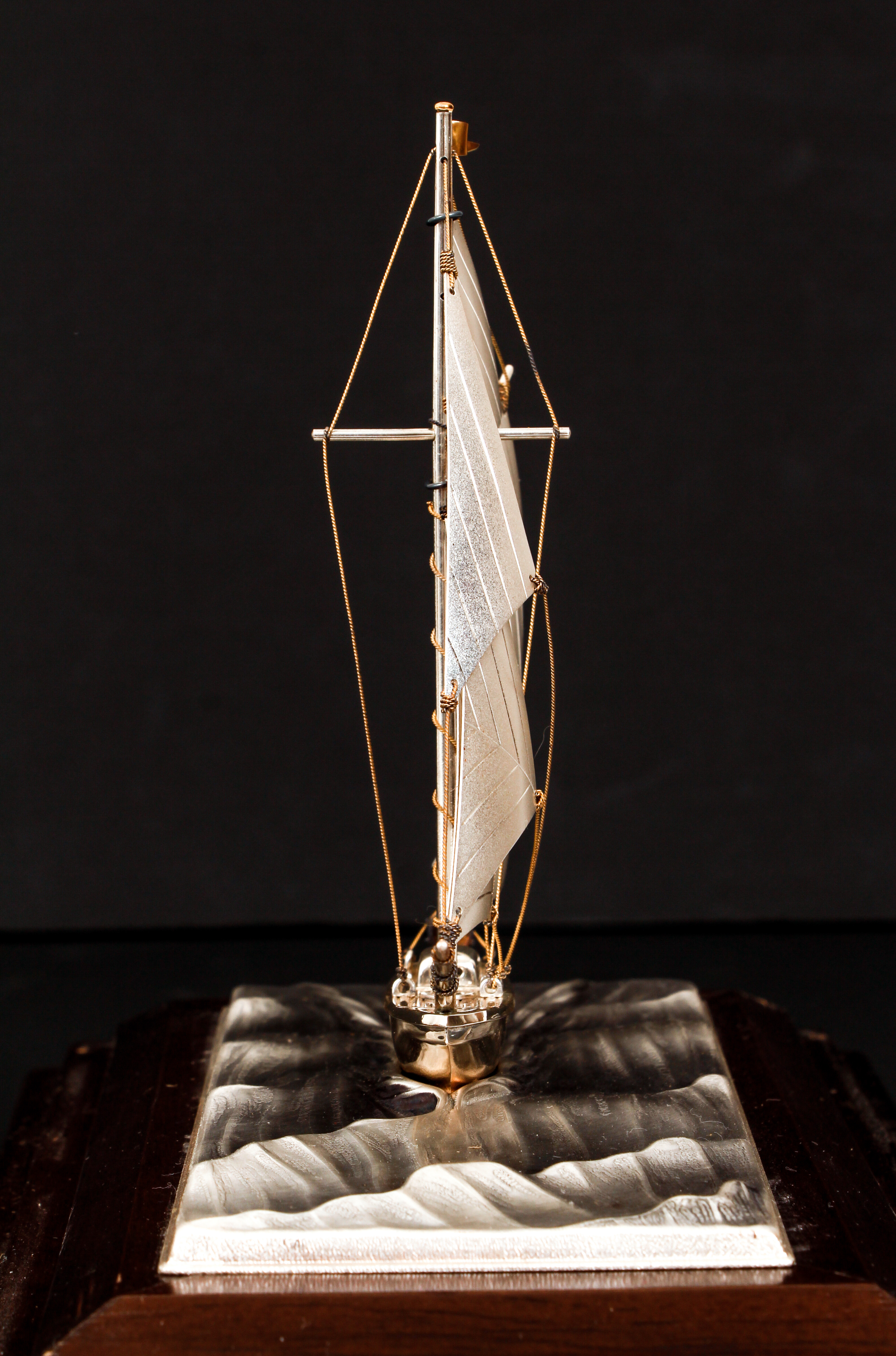 2 Cased sterling miniature Yachts - Image 8 of 9