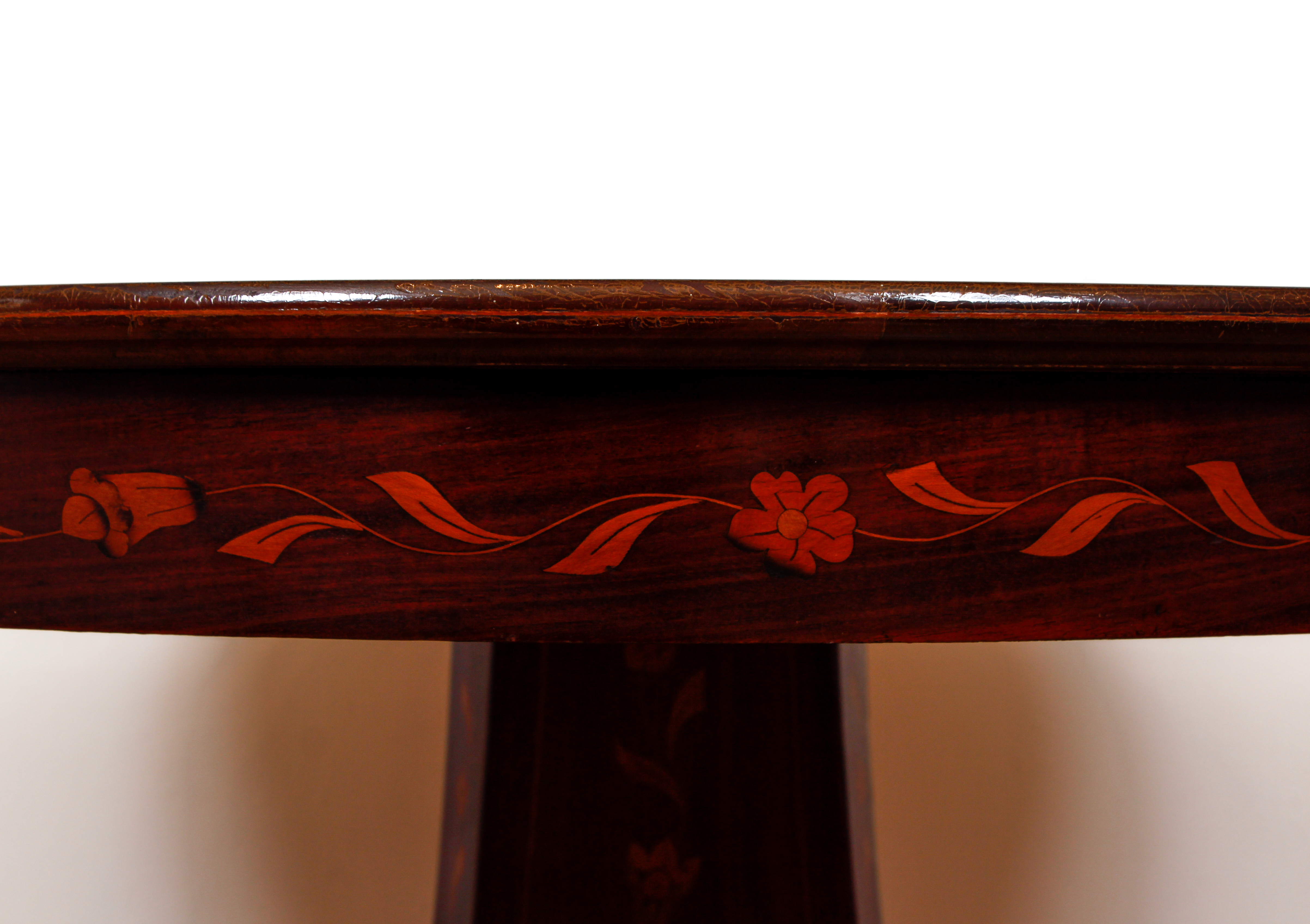 Dutch marquetry round console table - Image 3 of 6