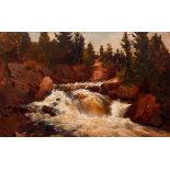 Regis Gignoux Niagara Stream Oil Painting