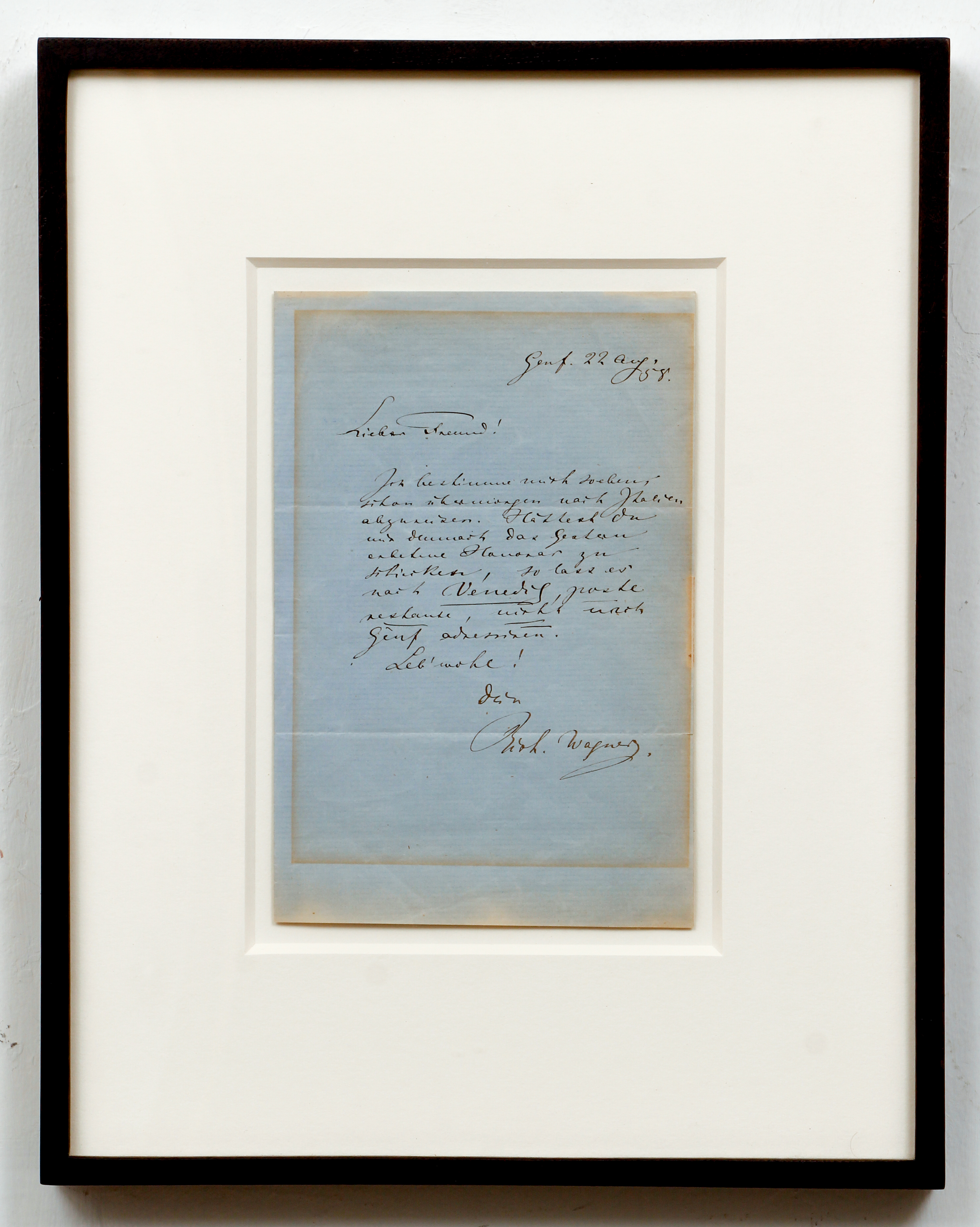 Richard Wagner ALS Letter 1858 - Image 2 of 4