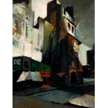 Olivier Foss 1950's oil Parisian Urban Scene