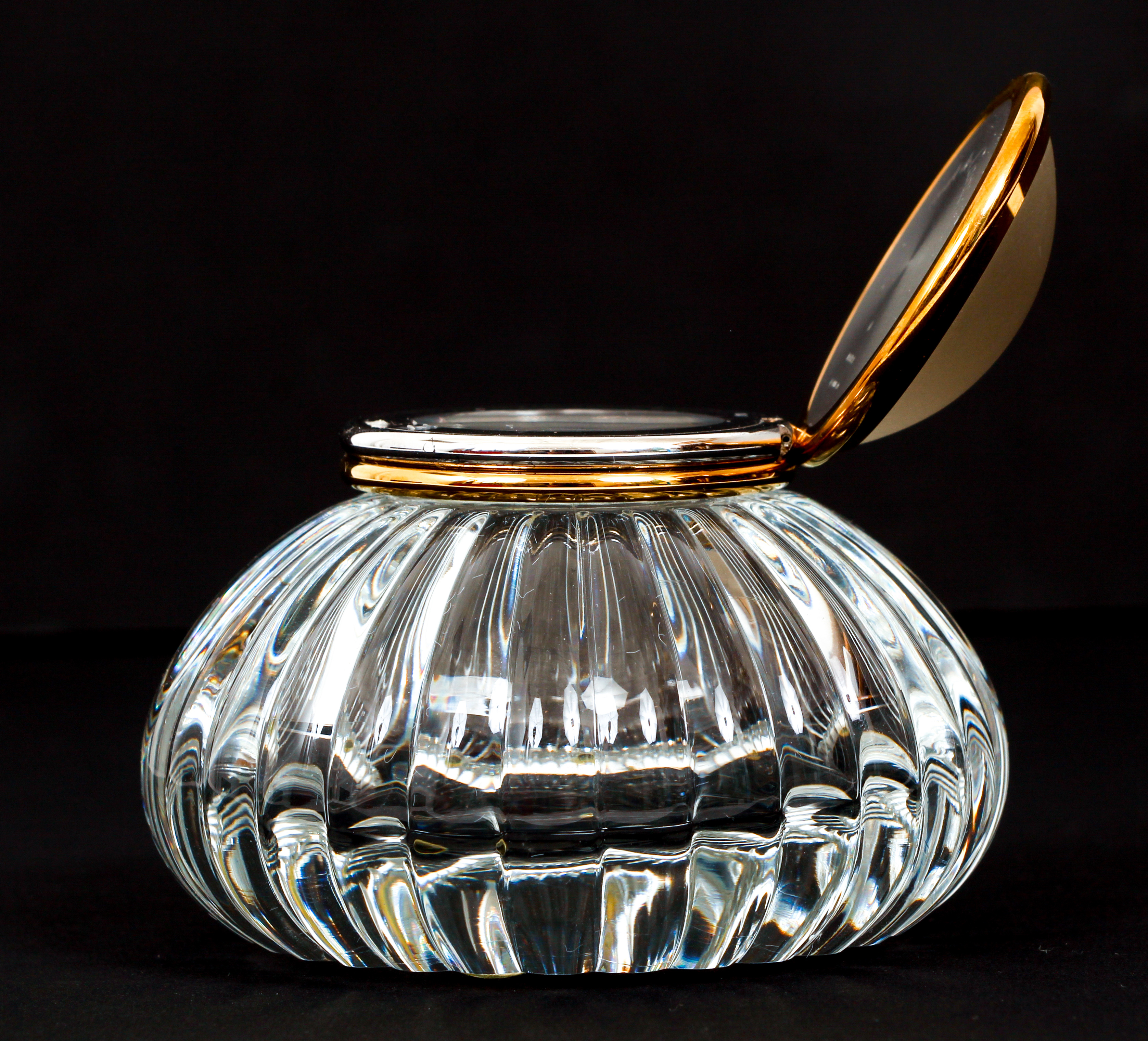 Cartier Encrier crystal Inkwell with frosted lid - Image 5 of 7