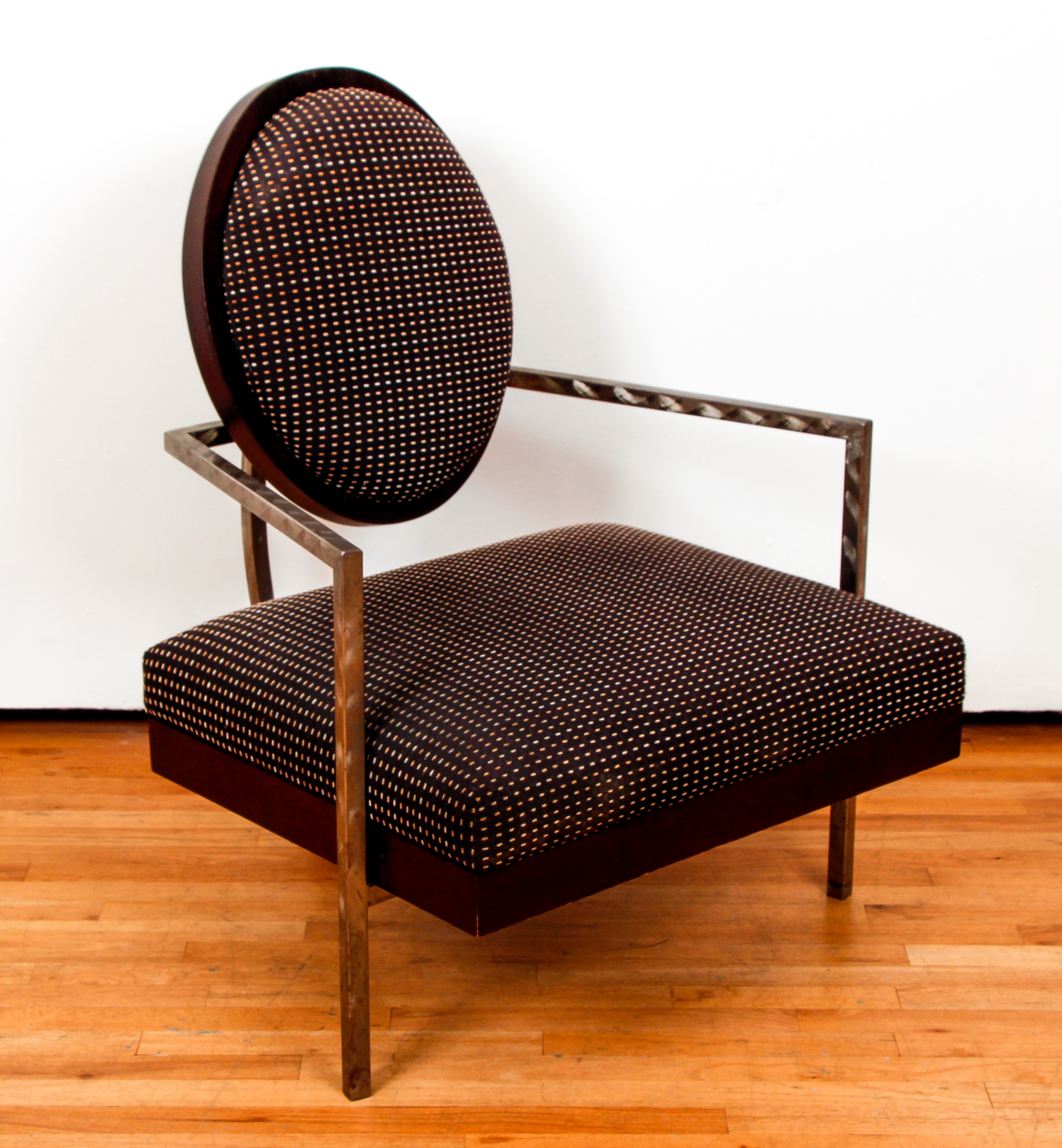 Modern Lounge Chair with cantilevered back cushion - Image 2 of 7