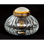Cartier Encrier crystal Inkwell with frosted lid
