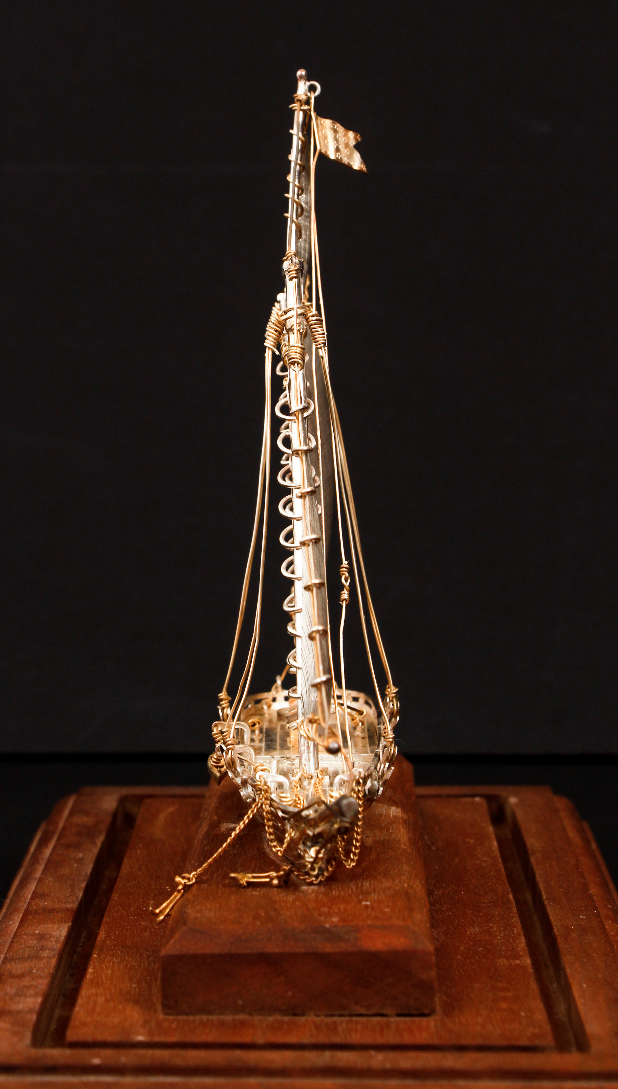 2 Cased sterling miniature Yachts - Image 9 of 9