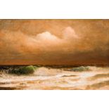 David Gue oil Coastal Crashing Waves