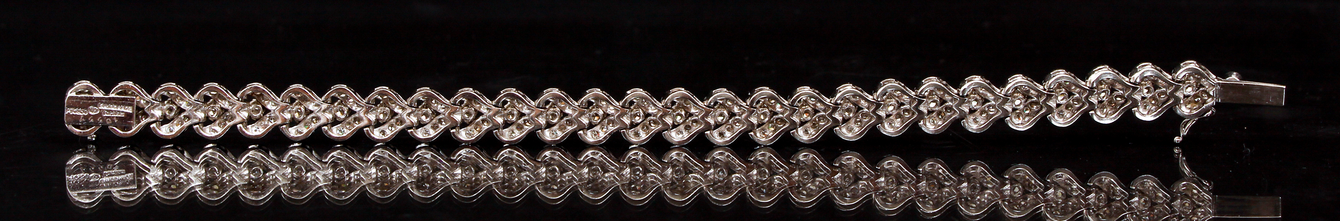 Cartier .950 Platinum Diamond Bracelet - Image 3 of 4