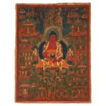 Tibetan Thangka Amitabha in Paradise