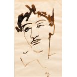 Jean Cocteau Head of Faun Drawing