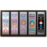 Yaacov Agam Five Panel 18 Chai Jewish Art Signed