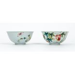 Pair of Famille Rose Bowls, boxed set