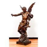 Emile Louis Picault Bronze Figure Semeur d’Idees