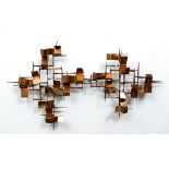 William Bowie Brutalist metal wall sculpture