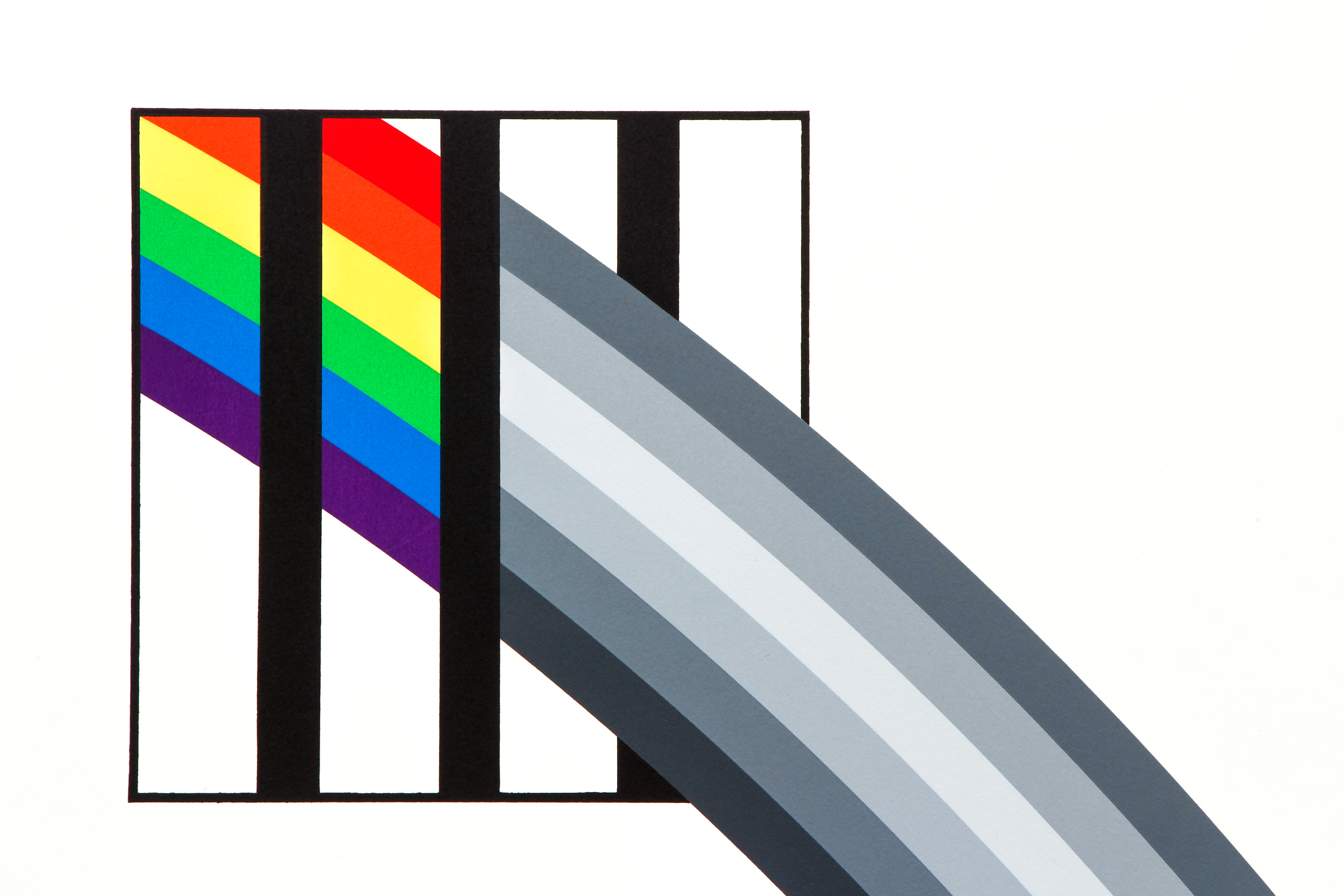 Patrick Hughes 1976 serigraph Prison Rainbow - Image 6 of 6