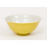 Chinese yellow glazed small bowl with everted rim