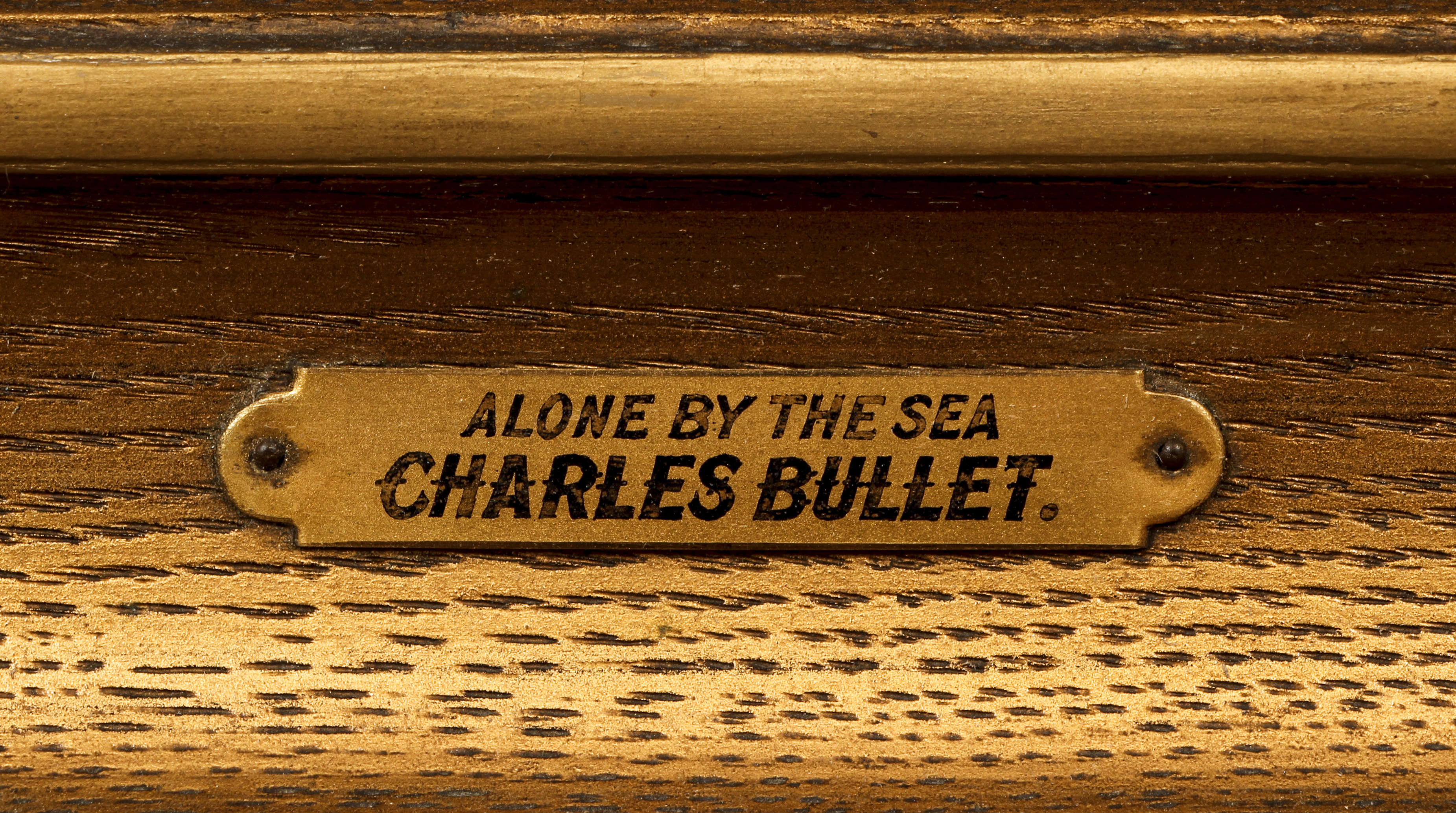 Charles Bullet Alone by the Sea Oil on Board - Image 4 of 5