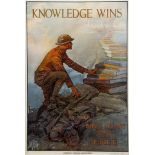 Orig WW1 Poster Knowledge Wins