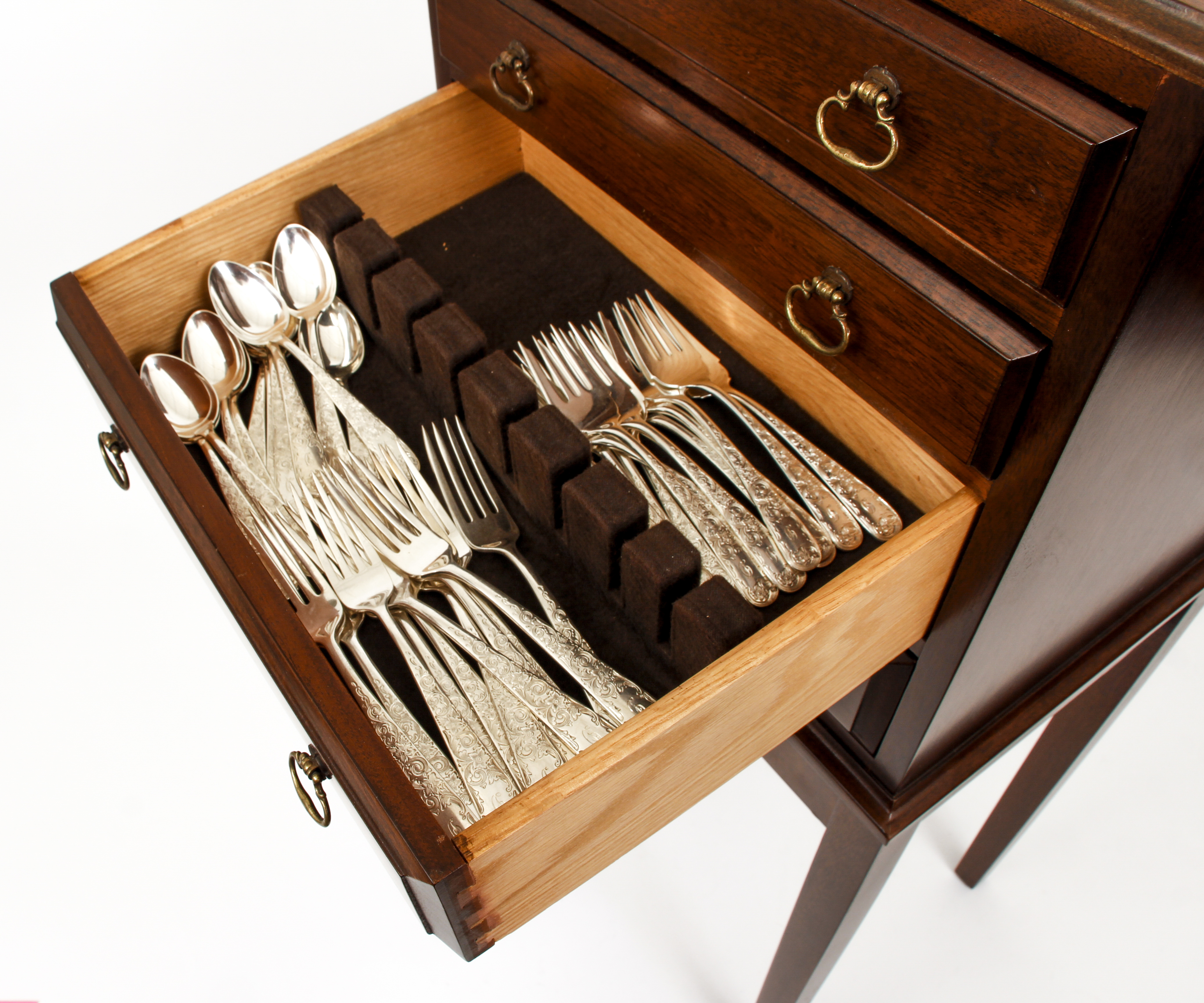 S Kirk Sterling Flatware and Cabinet - Image 4 of 12