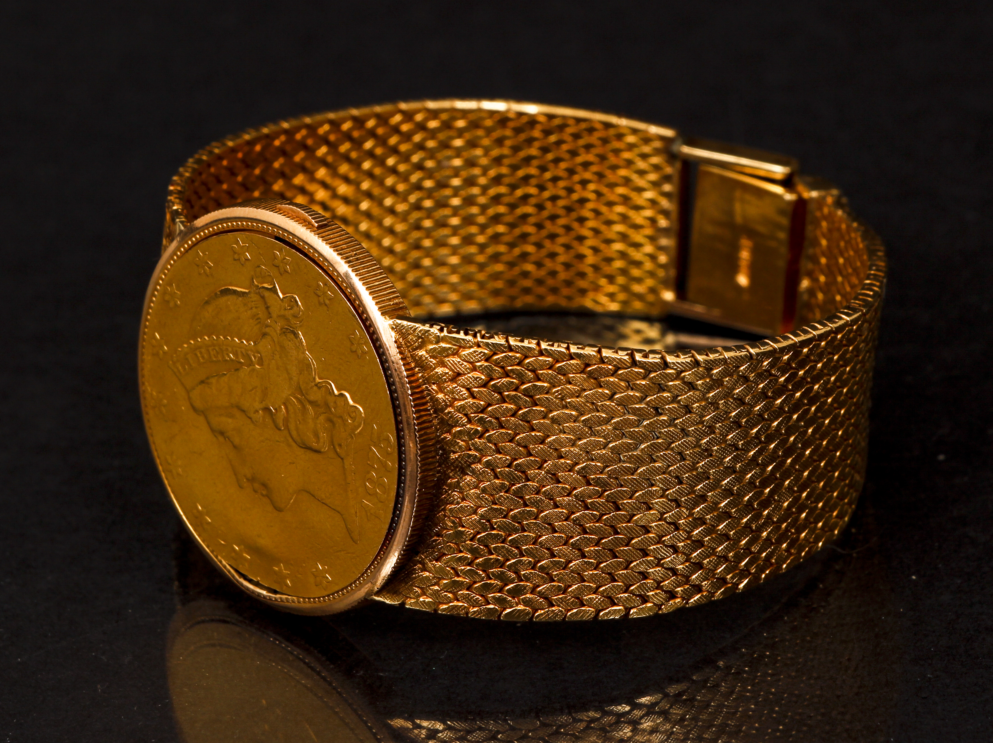 Juvenia 18K Gold $20 Gold Coin Watch 95.5 grams - Image 2 of 5