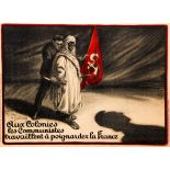 French Anti-Communist Poster signed A. Galland